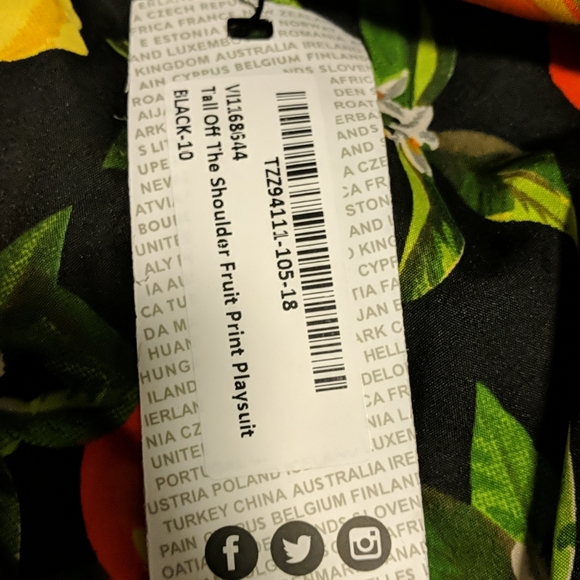 BooHoo Orange and Lemon romper - Picture 2 of 3